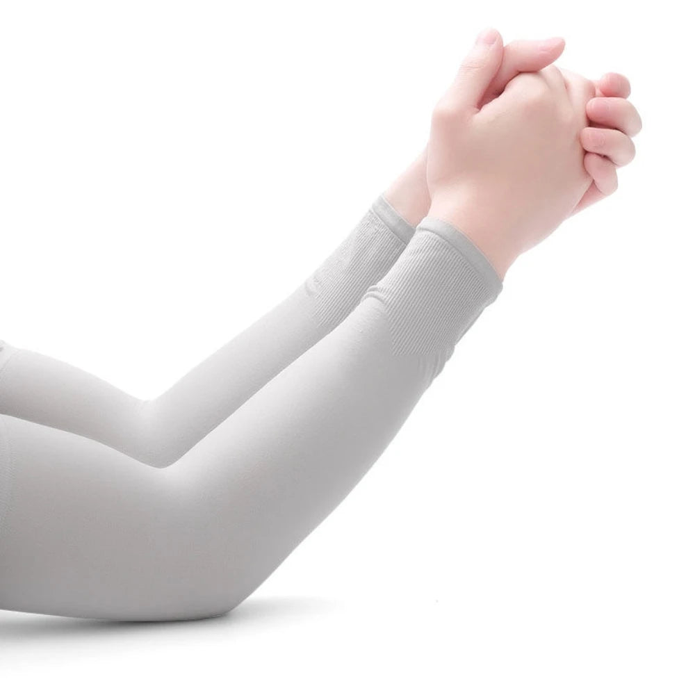 Custom Uv Sun protection Outdoor Running Polyester Spandex Arm Sleeves