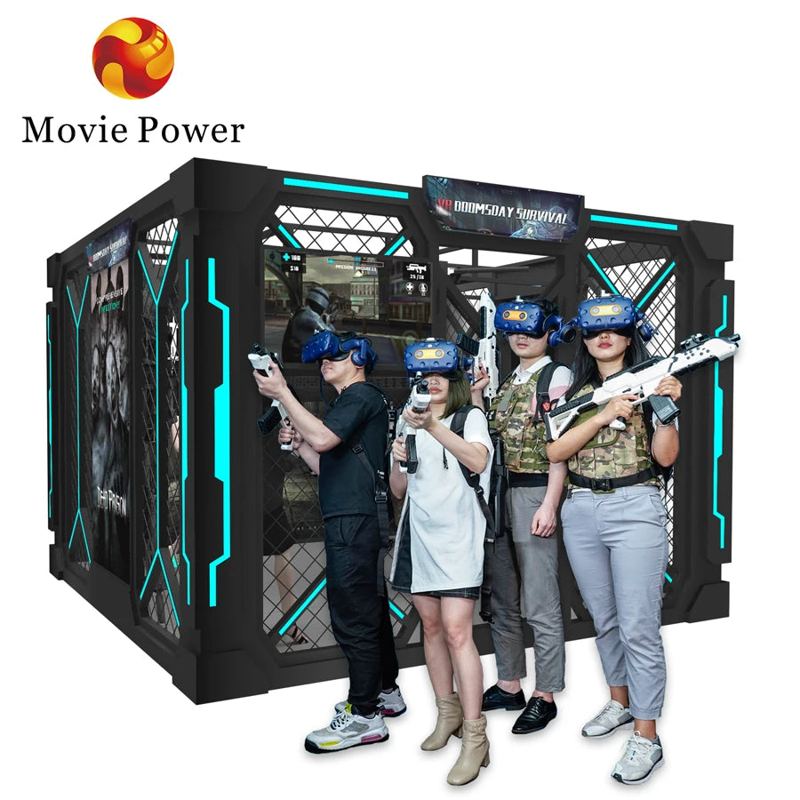 9D VR Theme Park Equipment Arcade Shooting Game Zombie Game VR Shooting Arcade Machine