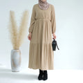 Loriya 2026 Wholesale Cotton Dress Islamic Clothing Women Modest Dresses Abaya Dubai Casual Dresses