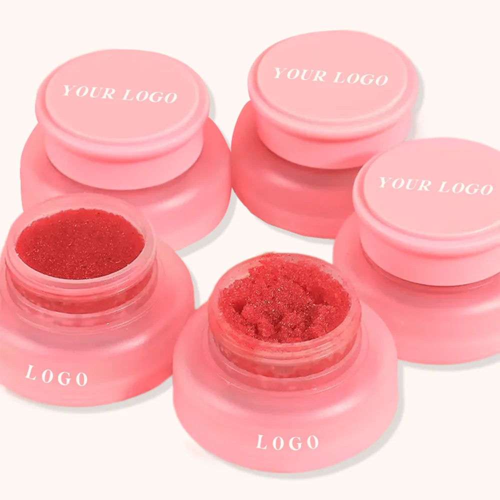 New Arrivals Private Label Lip Cleansing Scrub Organic Custom Logo Exfoliating Lip Scrub Vegan Strawberry Lip Scrub
