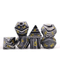 Custom Gemstone Dice Set Polyhedral Gem Natural Stone Stripe Dice Set for DND Board Games