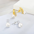 LULUFOCUS Fine Jewelry Popular Trendy Fresh Water Pearl Earring Silver 925 Zircon Korean Earrings