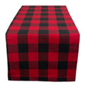 600434 Cotton Black  White Plaid Table Runner Decoration Party Christmas Machine Washable