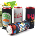 OEM Custom Logo Sublimation Coozies Neoprene Koozy Slim Insulated Reusable Beer Cozy Skinny Tall Can Holder