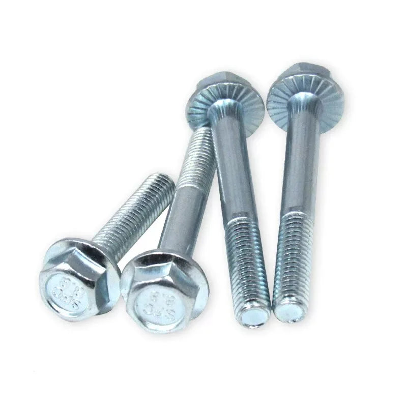 Free Samples Metal Steel Zinc Black Grade 8.8 Metric Hex Hexagon Flange Bolts DIN6921 M12