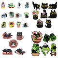 2023 Lovely Cats Pin Black Kitten Brooches Bag Lapel Badge Kawaii Plant Soft Enamel Pin