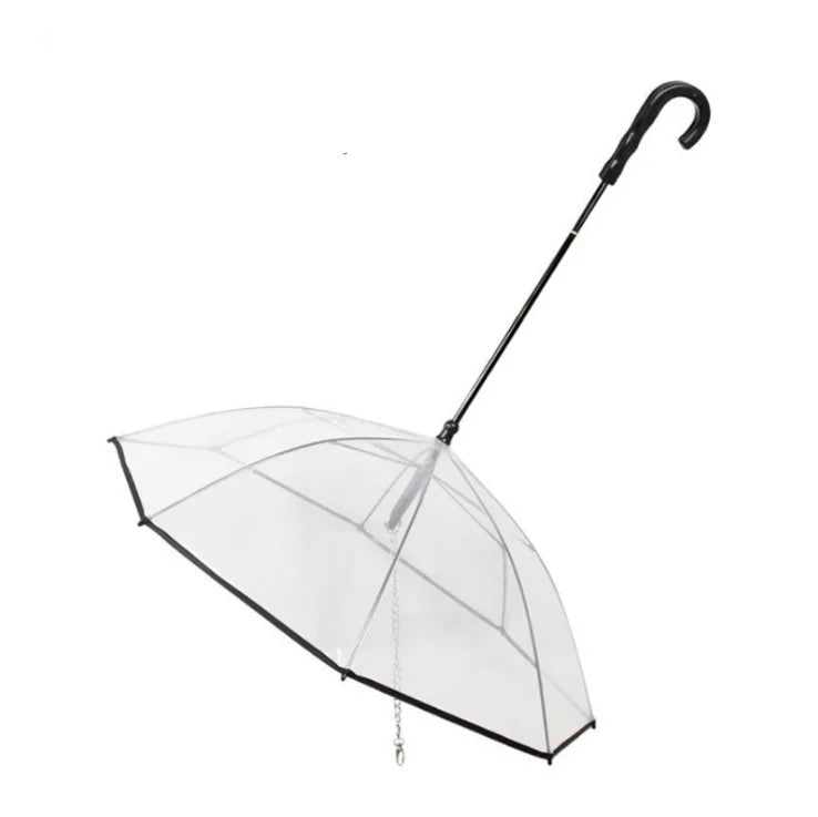 New Pet Transparent Dog Umbrella Detachable Creative Dog Leash for Hat Puppy Walking in Rainy