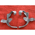 160x150mm Wrought Iron Elements Ornamental Components Leaves for Stair Gate Fence Parts