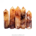 Factory price Natural fire quartz big Point heading red Crystal Wands Stone Point Crystal Wands for home decoration and fengshui