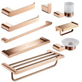 Wall Mounted Bathroom Hardware Set Stainless Steel Towel Bar Set Rose Gold Bathroom Accessories Kit