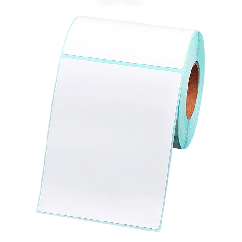 LTLL BPA-Free 250 Sheet Mini Direct Thermal Sticker Label Roll 80x100mm Waterproof Barcode Printer Adhesive Blank Packaging Free