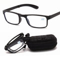 New Portable Finished Folding Myopia Glasses Plus Blue Film Resin Sheet Pouch Bag Spare Eyeglasses Reading Glasses