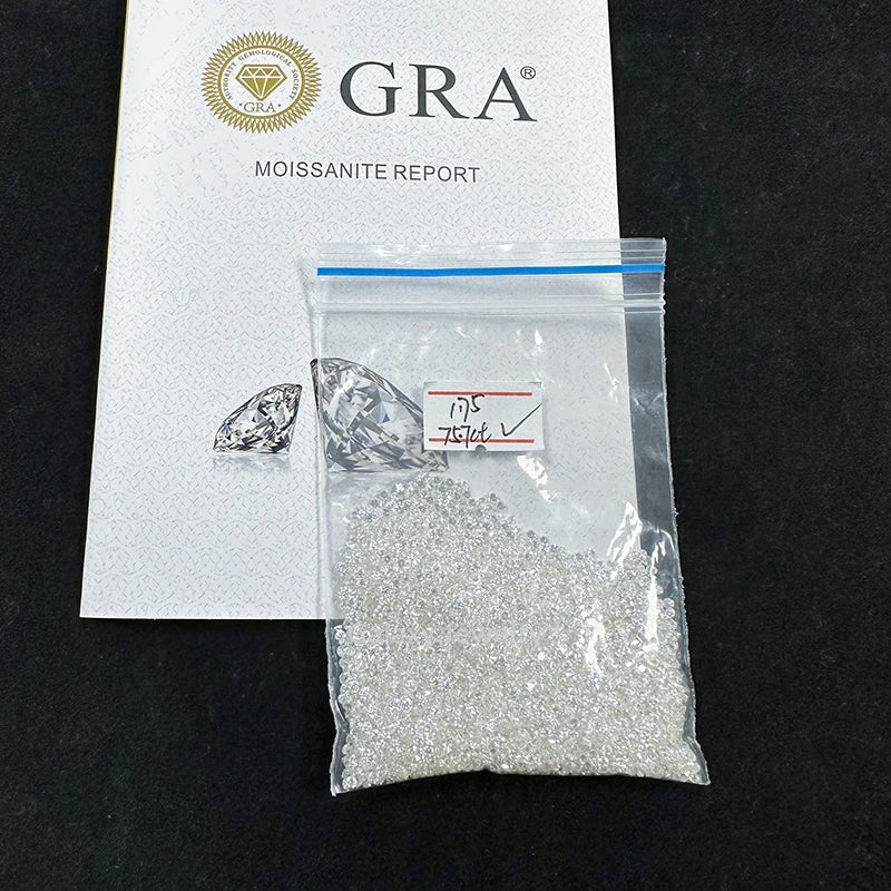 Wholesale Small Size Melee Moissanite Diamonds Lab Grown Top Machine Round Cut 0.7-3.0mm Moissanite Stone for Jewelry Making