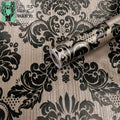 Chinese Factory Wallpapers SimpleLife Black Damask Self-Adhesive Shelf Drawer Liner PVC Tabletop Protect Paper