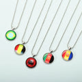 Customizable Trendy Colorful Glass Gemstone Photo Pendants | Fashionable Best-Selling Necklace Jewelry in Europe & America