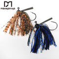FISHINGFANS Skirt Lure Silicone Bass Fishing Weedless Jigs 10g 14G Lead Head for River Lake Stream