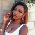 1B/30 13x6 HD Lace Frontal Wigs Human Hair Lace Front Brazilian for Black Women Raw Remy Ombre Brown Human Hair Wigs Bob