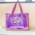 Custom Pvc Tote Bag Holographic Pvc Packaging Bags With Pu Handle Transparent Summer Beach Bag
