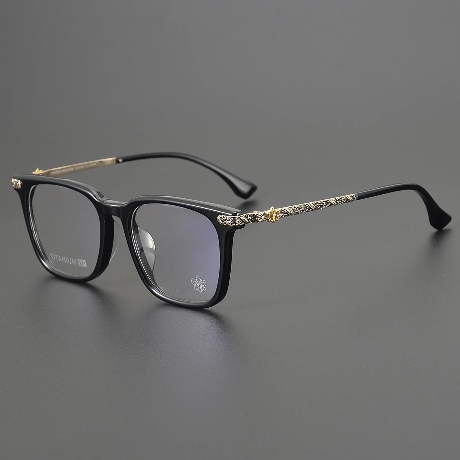 2025 Shenzhen New Acetate Black Leopard Makeup Flexible Color Chinese Style Classic Luxury Titanium Clear Eye Glasses