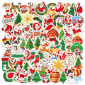 Waterproof Cartoon Merry Christmas Sticker for Kids Holiday Decorate Cute Vinyl Pvc Adhesive Doe Cut Stickers