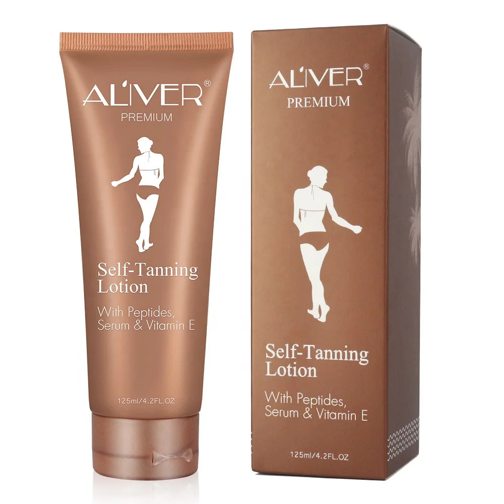 Aliver Custom Sunless Tanning Lotion Skincare Body Free Tanning Accelerator Lotion and Vitamin C Self Tanning Lotion