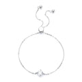 Factory Wholesale 925 Sterling Silver Rhodium Gold Plated Fashionable Moissanite Charm Chain Link Bracelet for Women and Girls