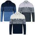 Fitspi Knitted Hooded Top Mens Cotton Pullover Hoodie Jumper Casual Top