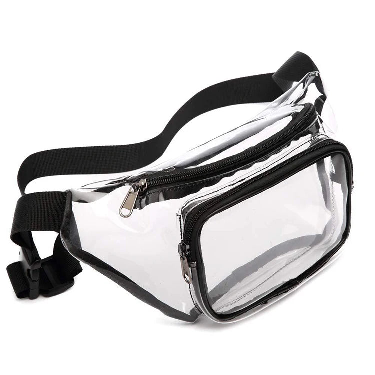 PVC Transparent Waist Fanny Pack Clear Security Approved Waist Bag