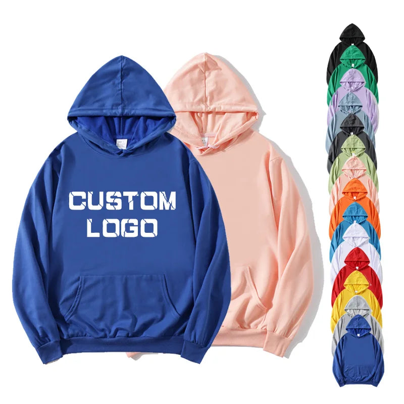 Men's Cotton Blank French Terry Luxury Quality  Fit Custom Print logo Men's Hoodies&sweatshirts