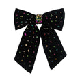 Luxury Custom Rhinestone Handmade Crystals Velvet Ribbon Bow Shape Hair Accessories Hair Pins Dream Bling Hair Clips for Girls