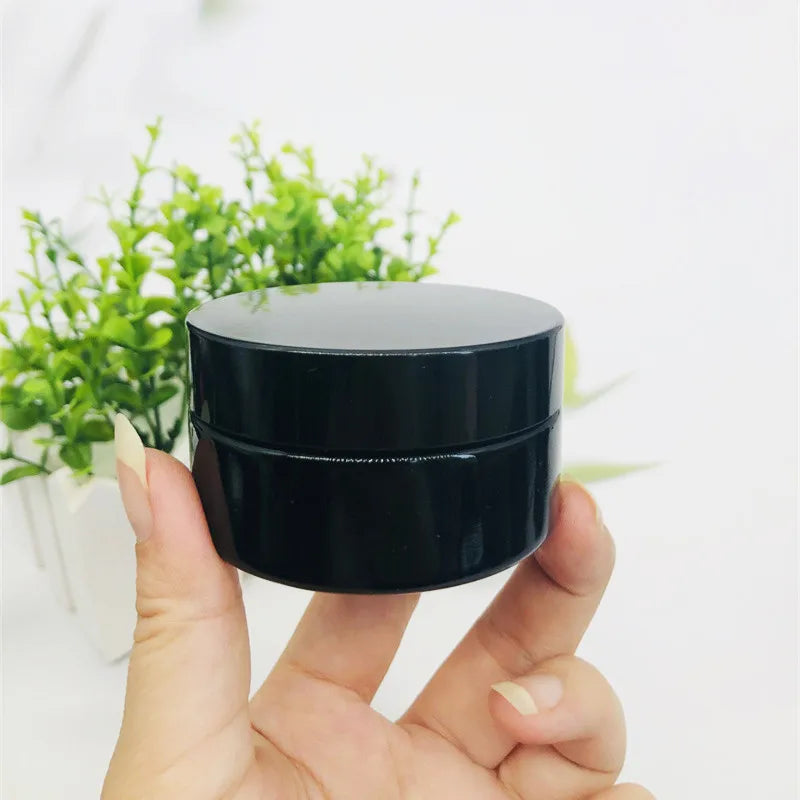 5ML 10ML 15ml 30ml 50g 100g 150g 200g Dark Violet Matte Black Uv Glass Cosmetic ultra Violet protection Glass Jar