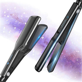 Best Selling 2 Inch MCH Titanium Flat Iron Electric Hair Straightener LED Dual Voltage for Hotel Use Professional RV Plancha De