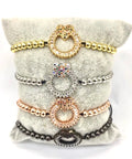 BMZ 2026 New Diamond Initial Ring Bracelet Vegan Recycled Jewelry Bracelet Fashion Bracelet Girls