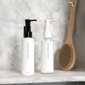100ml Flat Shoulder PET Plastic Lotion Bottle with Pump Empty Round Cosmetic Packaging for Skin Care Serum and Shampoo