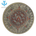 Aztec Mayan Copper Calendar Coin Custom Mexico America Myths and Legends Souvenir Enamel Old Coins