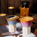 Handmade Kiln Change Middle East Turkish Ceramic Coffee Cups and Plates