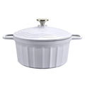 Large Capacity Household Soup Stock Pot Double Handle Non-Stick Enamel Kitchen Pot Induction Cooker Compatible Wholesale Metal