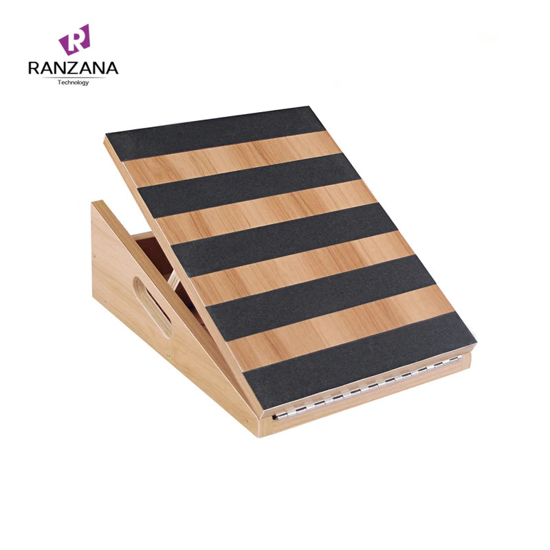 Professional Wooden Slant Board for Fitness Exercise Custom Adjustable Stretch Wedge Board Anti-Slip Surface