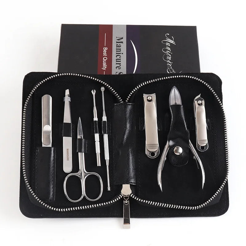 Top Selling 8pc High Stainless Steel Eco-friendly Portable Personal Care Manicure Set