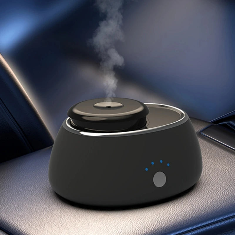 Portable Solar Power Car Aroma Diffuser Built-in Battery Pure Essential Oil USB Solar Car Diffuser