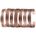 BioMagnetic Jewelry Fashion Magnetic Adjustable Cuff Bangles 99.99% Pure Copper Energy Bracelets Healing Homme Men Fashionable