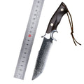 Bowie Damascus Tactical Survival Knife with Customizable Stainless Steel Blade DIY Wood G10 Handle for Hunting EDC OEM Available