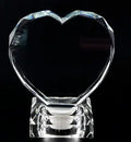 Wholesale Heart Shaped Blank Crystal Photo Frame Custom Laser Engraved logo 3d Photo Frame for Anniversary Gift