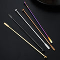 7.5 Inch Stainless Steel Eco-Friendly Modern Multi-Color Cocktail Stirrers Square Paddles Coffee Swizzle Sticks with Custom Logo