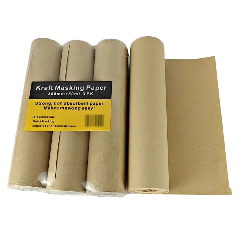 Thin Green Kraft Paper Roll General Purpose Masking Paper for Automotive Painting Car Construction Surface Protection