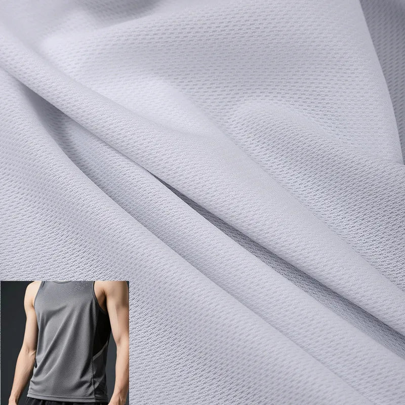 AQTQ 75D Breathable and Moisture-wicking Knitted Polyester Bird Eye Recycled Mesh Fabric for Sportswear