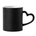 Wholesale 11oz Blank Glossy Sublimation Color Changing Magic Mug with Heart Shaped Handle