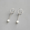 Shell Pearl Drop Earrings 925 Sterling Silver Bling Earings