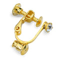 High Quality No Pierced Earring Stud  to Change Clip on Earrings Converter Screw Ear Clip with Rhinestones Earrings Accessories