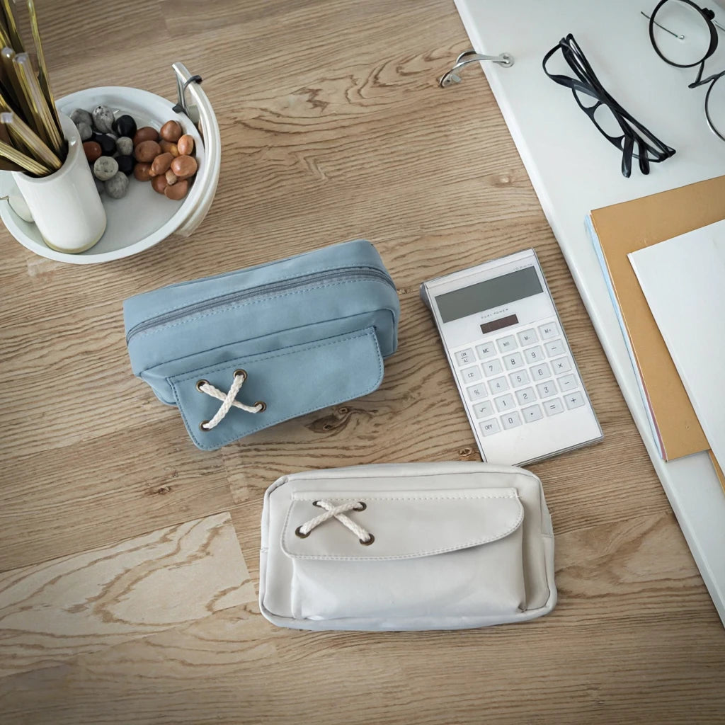 Big Capacity Simple Pencil Case Large Storage Sturdy Pen Box Organizer Bag Aesthetic Stationery Bag Gift for Office School